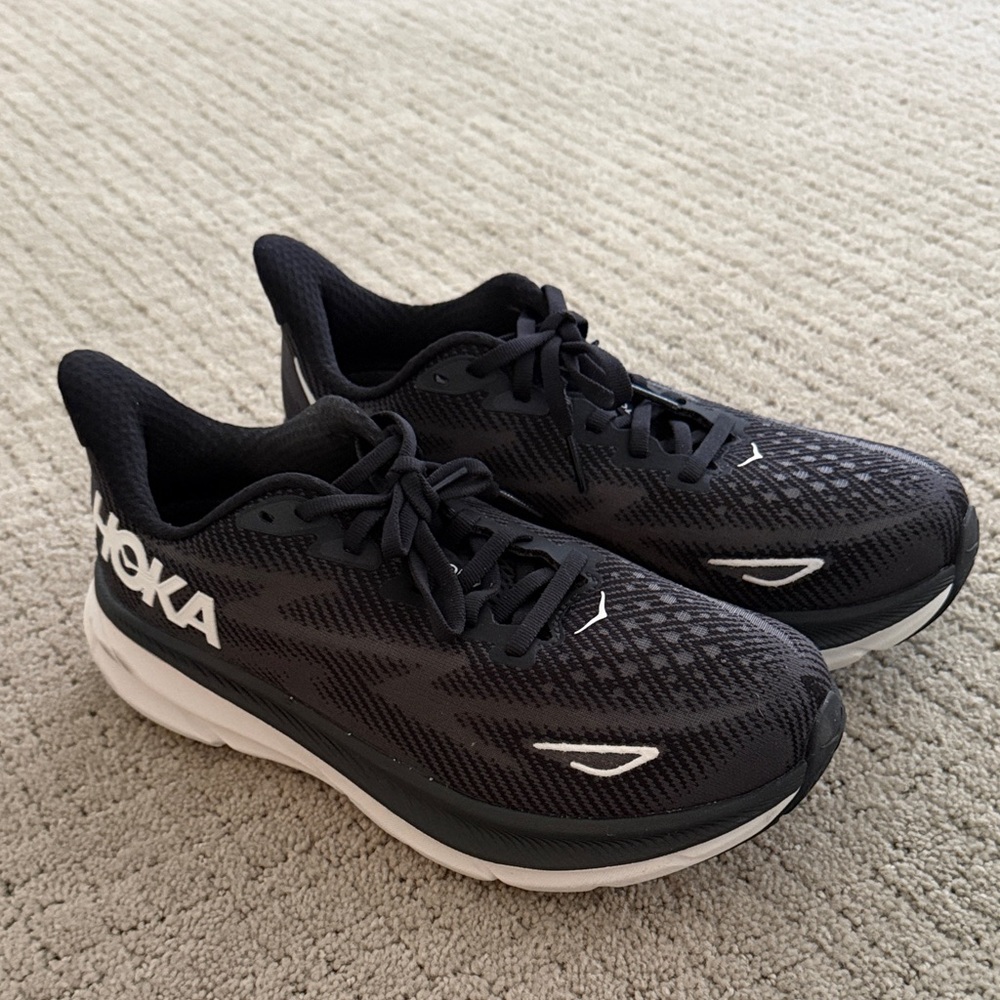 Hoka Women's Black & White Running Sneakers